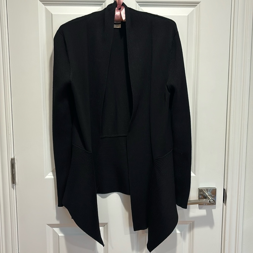 Two flyaway open cardigans